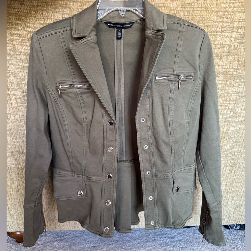 White House Black Market Olive Utility Jacket